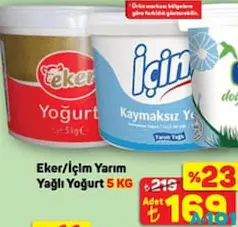 EKER/İÇİM YARIM YAĞLI YOĞURT 5 KG EKER/İÇİM YARIM YAĞLI YOĞURT 5 KG